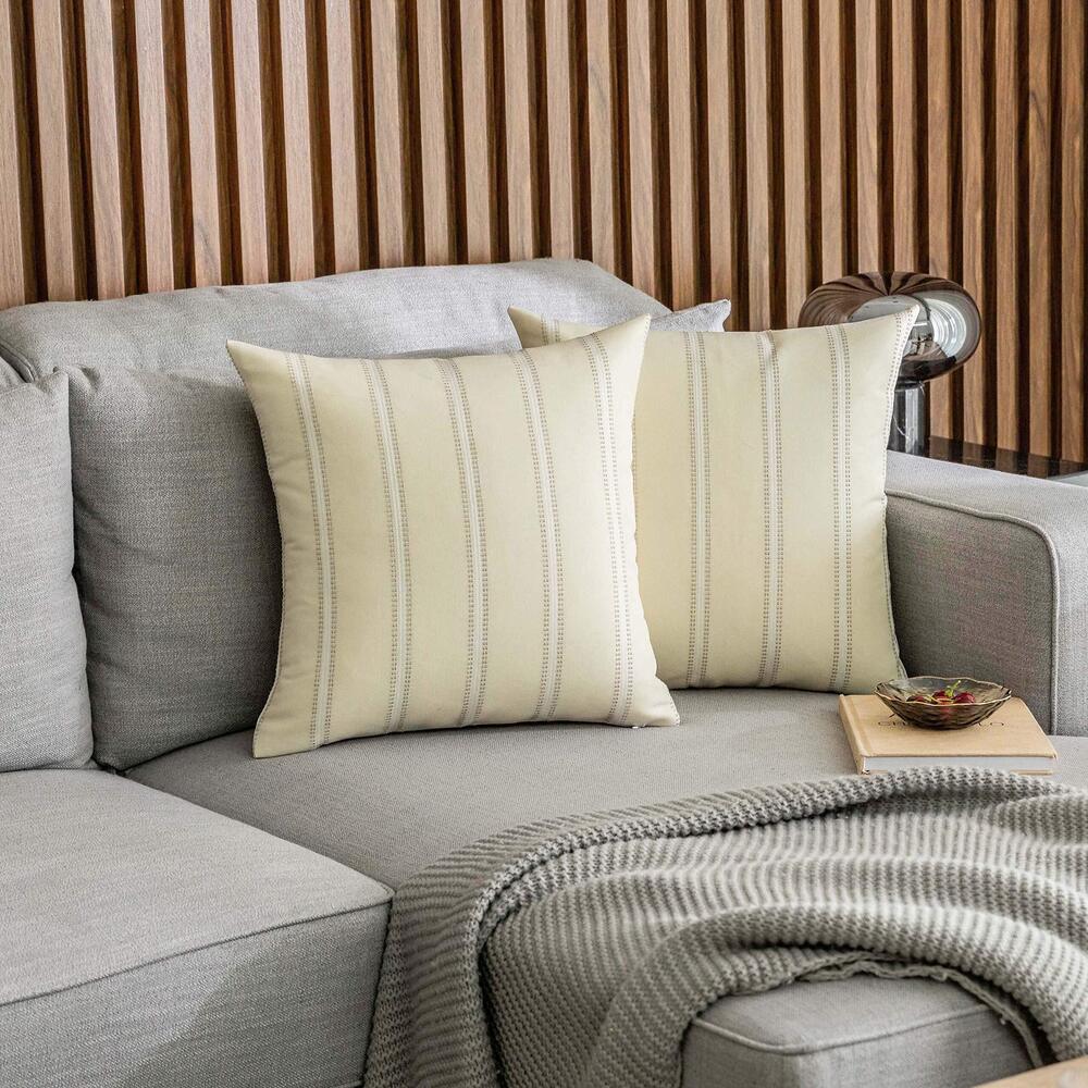 9935 2 Packs Striped Euro Sham Pillow Cover Decorative Cushion Covers